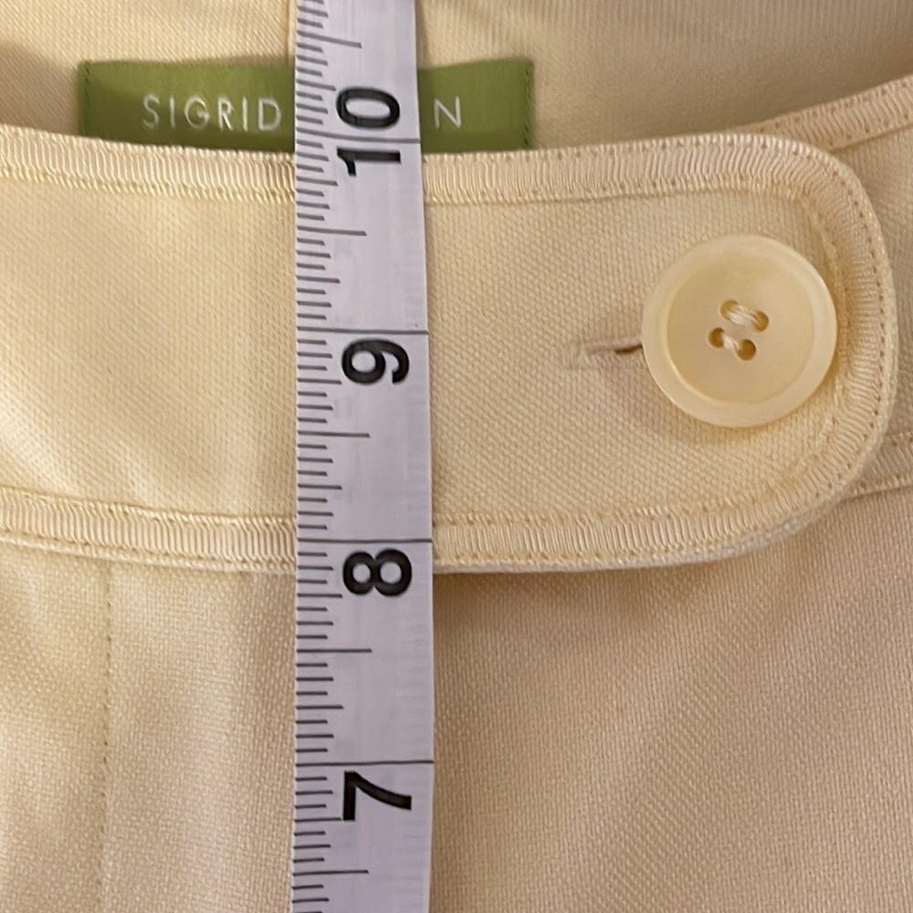 NWT Sigrid Olsen Yellow Sun fruit Banana Mixed Cotton Blend Pant Sz. 6 - Picture 14 of 17